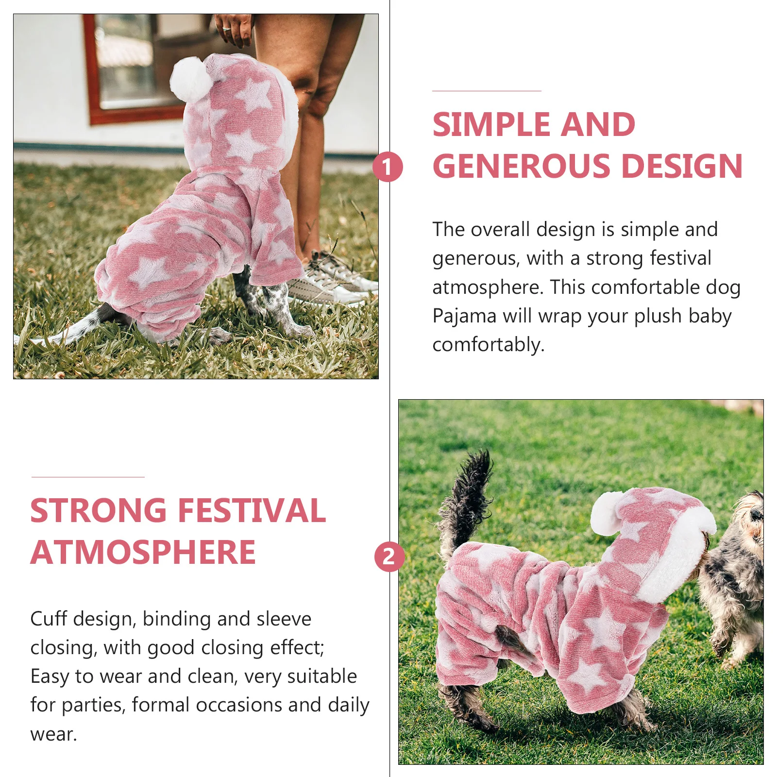 

Pet Pajamas Dog Clothes Hat Coral Fleece Autumn Winter Small Size Nightwear Comfortable Breathable Pet Garment Accessories