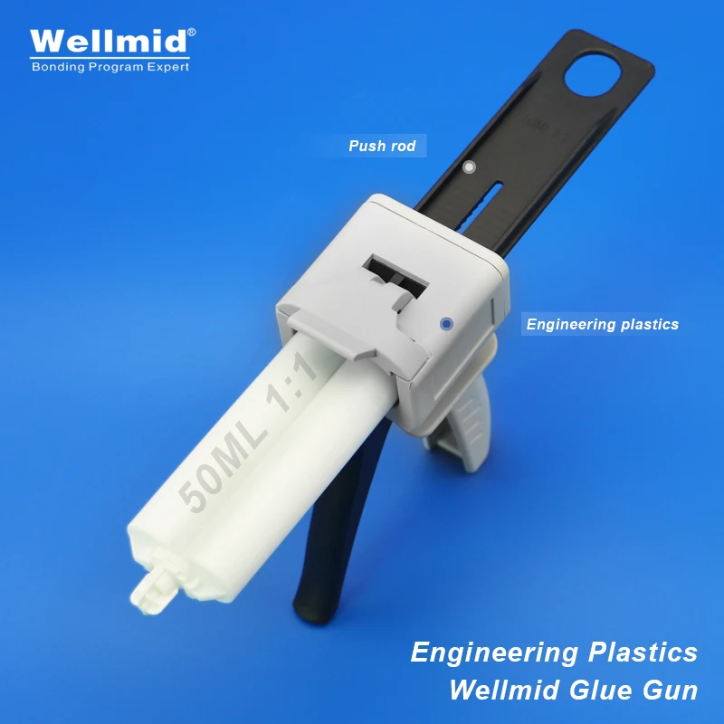 Imagem -02 - Pistola Dispensadora de Adesivos Epóxi 50ml 1:1 Kit 2k Portátil Tubo Duplo Dispensador de Mistura Loctite Araldite Cartuchos 3m Pistola de Cola ab