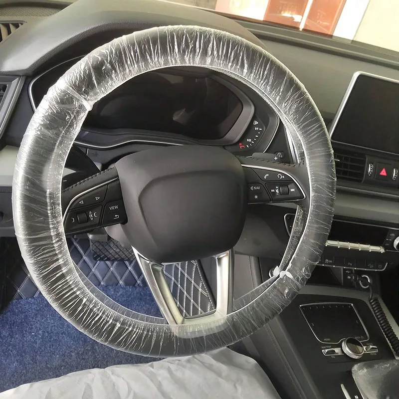 5PC car steering wheel cover, disposable dust cover, protective cover, universal all year round