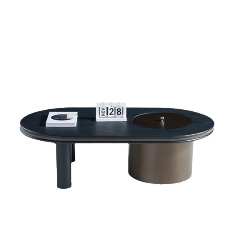 

Retro style coffee table household small apartment living room coffee table oval