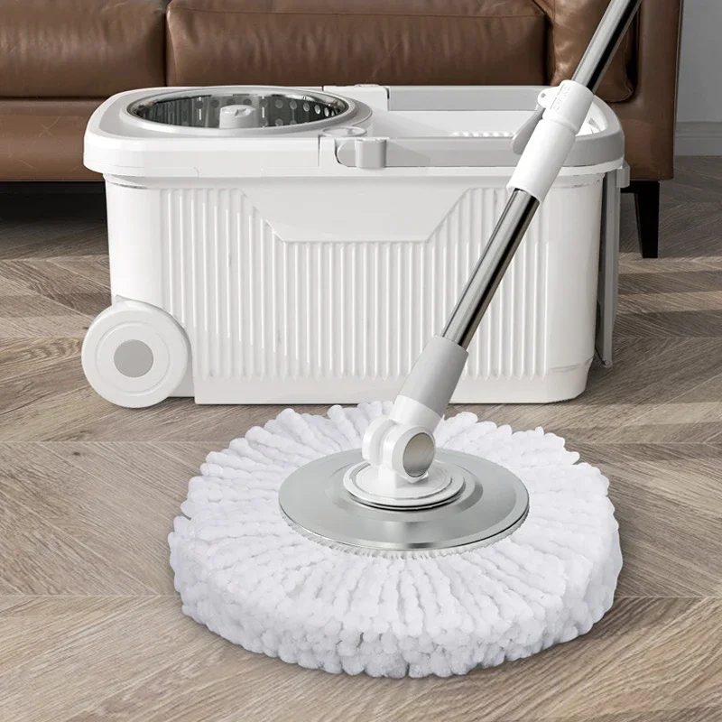 Rotary Mop Rod, Universal, Hand-Free, Household, Automatic, Dehydration, Lazy Mopping, Artifact, Mops Cleaning, Spin Mop with Bu