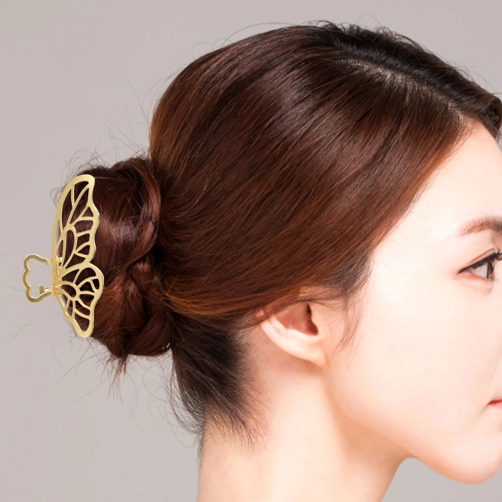 

2 Pcs Metal Hair Clips Hollow Butterfly Shaped Bobby Pins Durable Wedding Party Hair Accessories Woman Headdress
