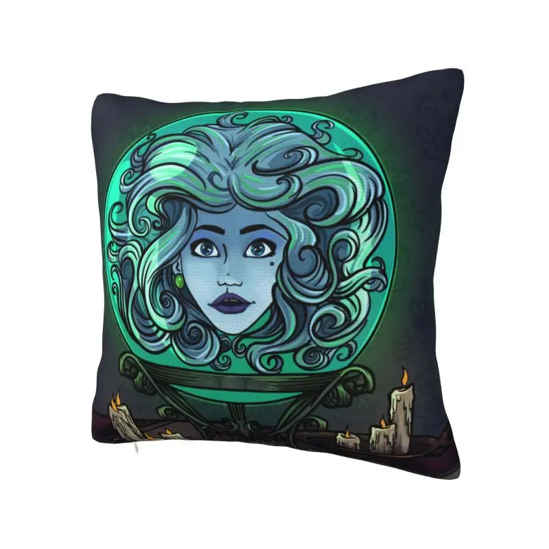 Madame Leota Throw Pillow Case 45*45cm Home Decoration Halloween Ghost Monster Cushion Cover Velvet Polyester Pillowcase