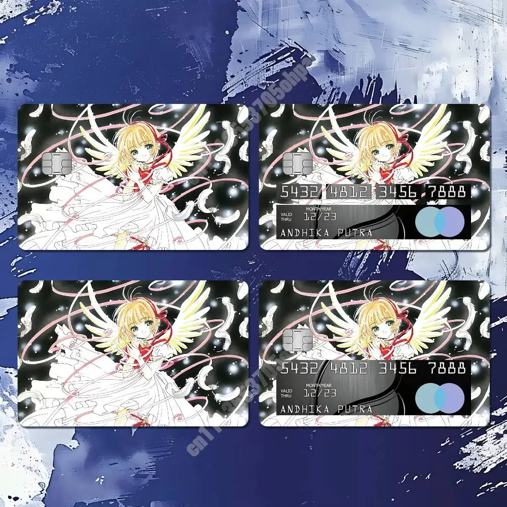 S-Sakura Kinomoto C-Cardcaptor Sticker for NFC ID Card Film Skin Credit Bank Card Stylish Cultural Decoration