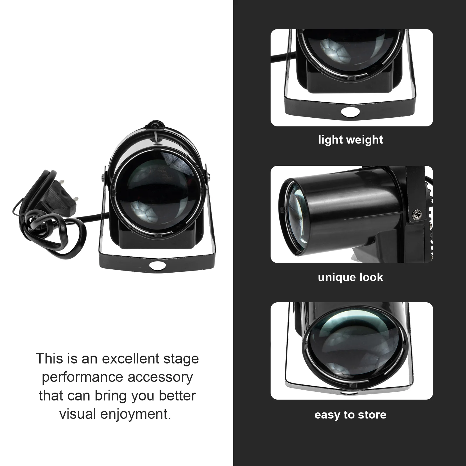 

1Set Colorful Ball Light for Bar Rotating Glass Sphere Stage Light Red Spotlight Disco Lighting Tool LED Pin Spot