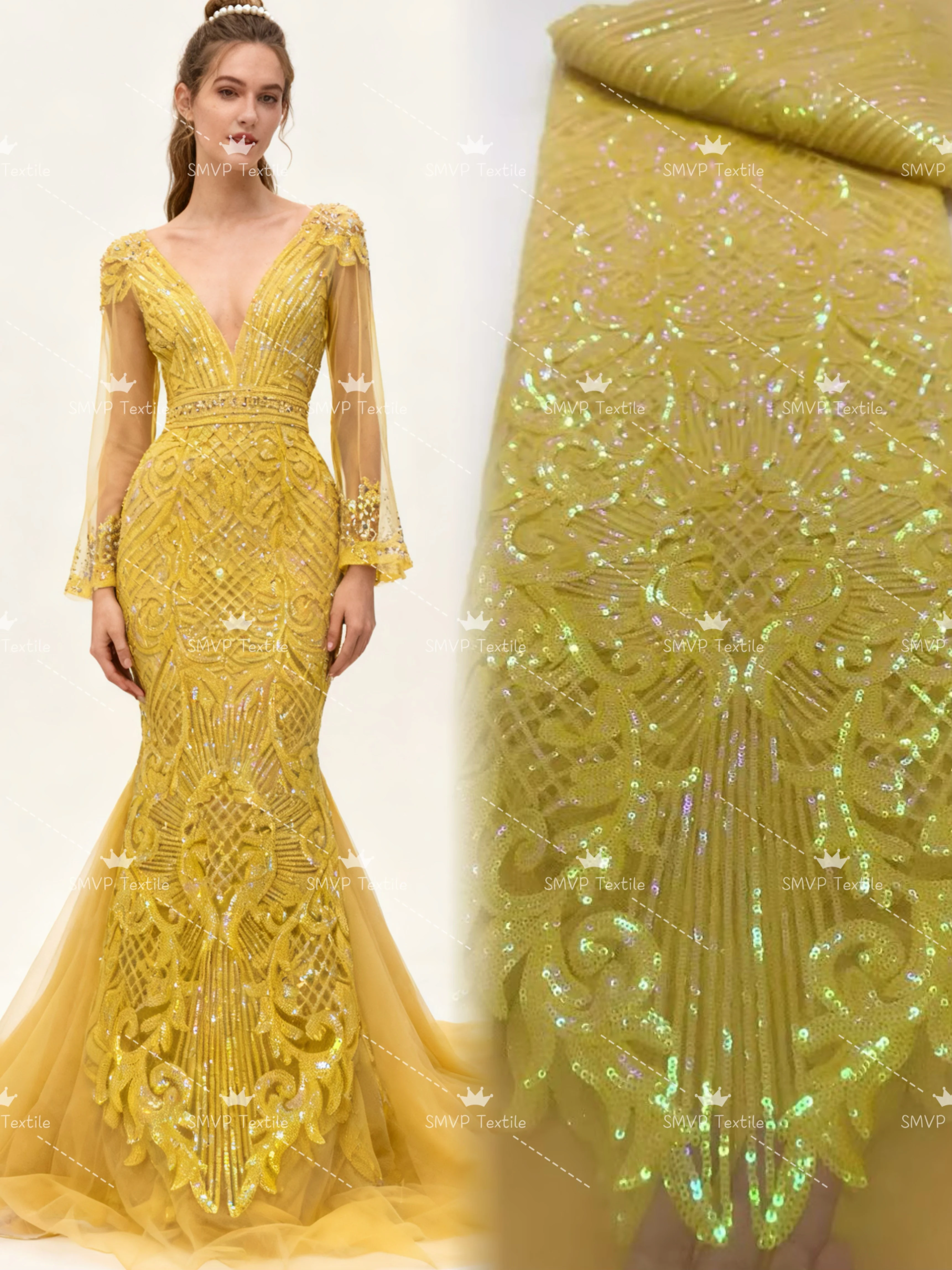 5 metri africano paillettes tessuto di pizzo netto di alta qualità nigeriano francese maglia tulle pizzo per cucire materiale da sposa di lusso stagione della festa