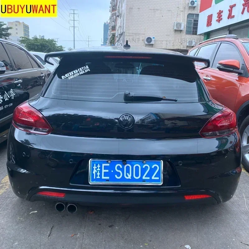 UBUYUWANT For Volkswagen VW Scirocco 2015-2019 (Not For R) VOTEX Style Carbon Fiber Rear Roof Lip Wing Spoiler