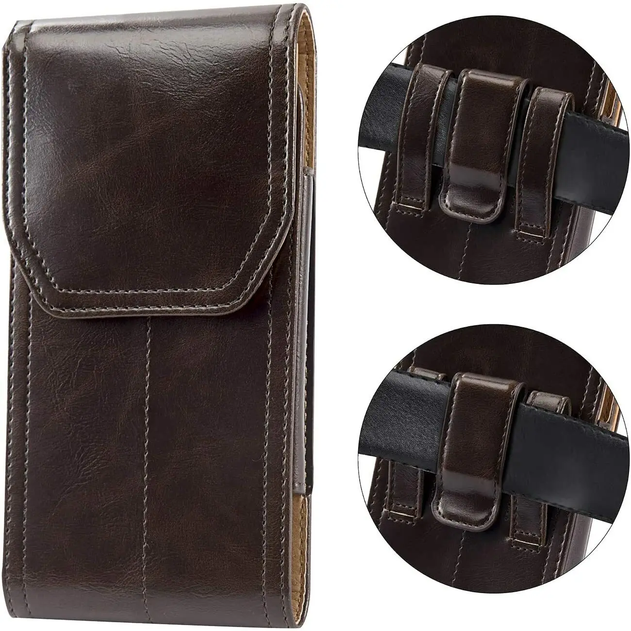 

Универсальная кобура с зажимом для ремня, кожаный чехол для телефона, чехол для iphone 17 Pro Max, поясная сумка-кошелек для Samsung Xiaomi