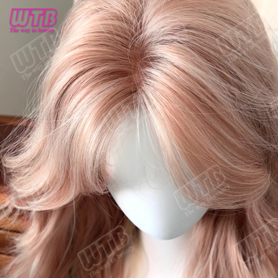 WTB Long Curly Synthetic Lolita Wig Fluffy Water Wave Curls and Bangs Suitable for Women's Daily Wear Holidays and Cosplay