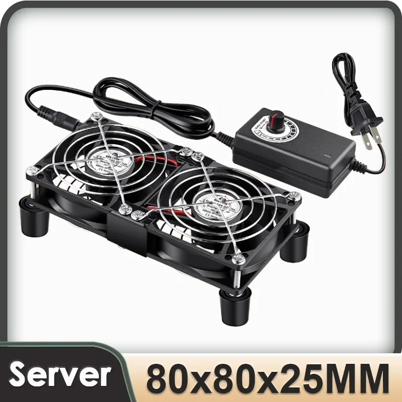 Gdslime DC 12V 80x25mm custodia per PC ventola di raffreddamento per CPU 80mm macchina Chassis Workstation Cooler W 220V adattatore 8025 ventola per Server violento