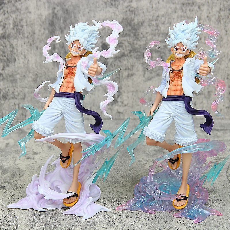 Anime One Piece cappello di paglia pirati equipaggio Nika Forma Rufy Modello di statua. PVC GK modello fatto a mano Giocattoli Decorazione da collezione Desktop