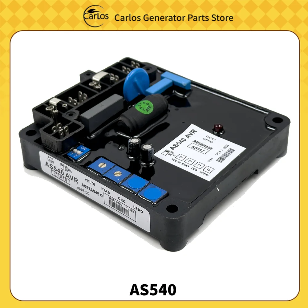 

Высококачественный модуль автоматического регулятора напряжения (AVR) AS540 для бесщеточных генераторов, стабилизатор, запчасти для электрогенераторов AS540