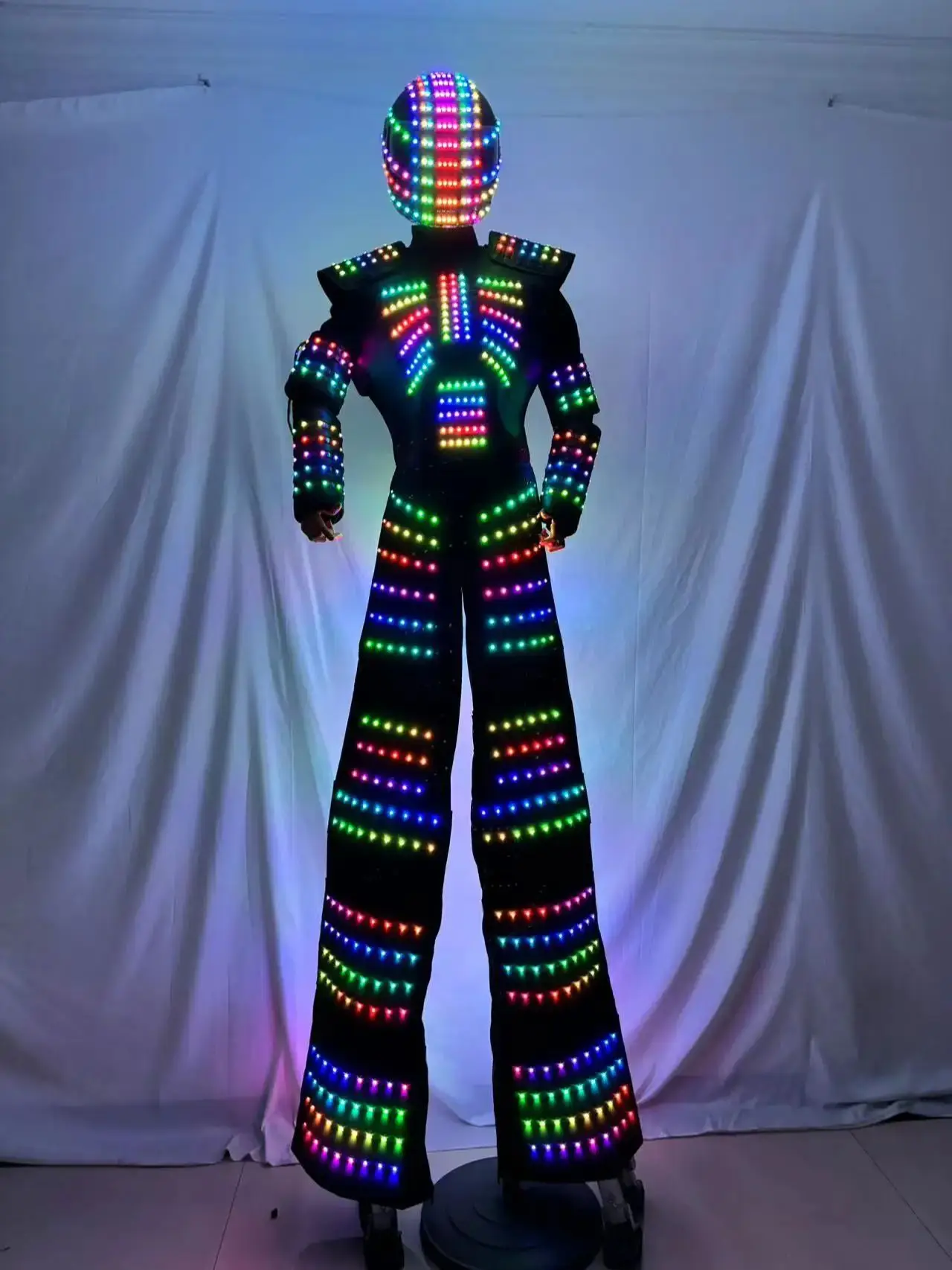 Luminous LED Stilts Walker Robot Qualified Factory Direct Supply Light Up Costume for Events Holiday Show Performance