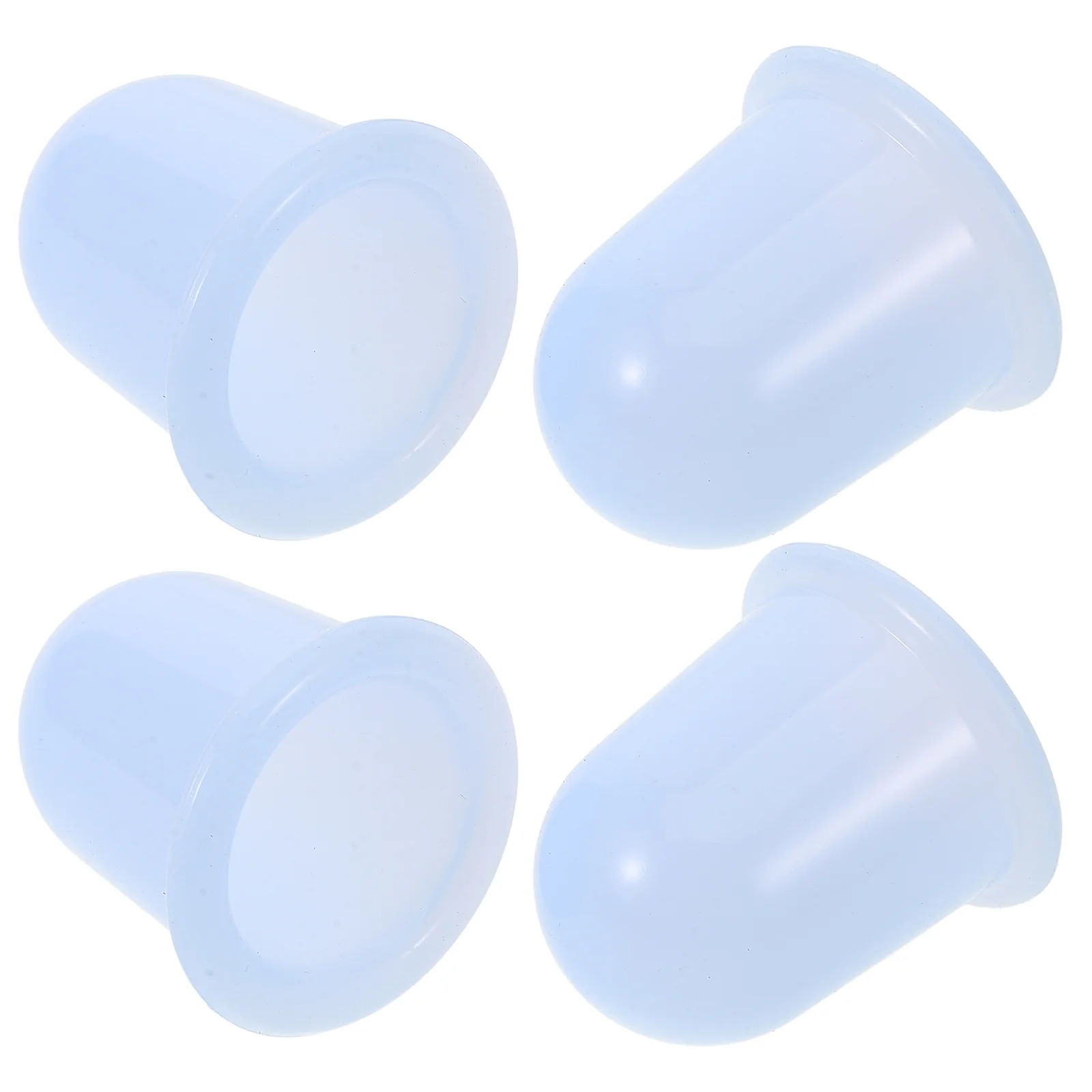 4 Pcs Silicone Cupping Massage Vacuum Device 4pcs (Blue) Massager for Moisture Absorption Body