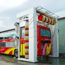 Car Wash Machine 360 Intelligent Automatic Rotary Drum Brush Bus Wash Machine System Tunnel Type Bus Washer