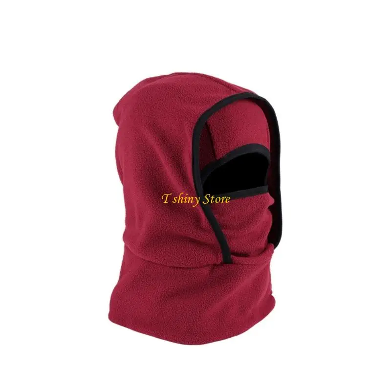 N58F Breathable Warm Face Cover Cap And Attached Neck Wrap Windproof Full Face Mask For Outdoor Adventures