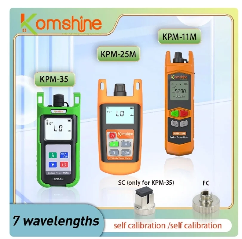 

OPM 7 Wavelengths Loss Cable Tester Fiber Optical Power Meter with LED Light. Comes With Self Calibration Function