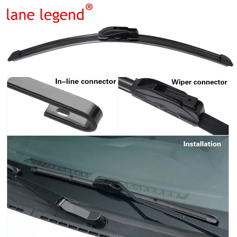 Car Wiper Front & Rear Wiper Blades Set Kit For Peugeot 107 2005 - 2014 Windshield Windscreen Window Car Rain Brush 26\