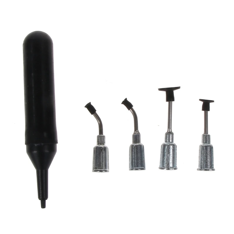 Upgraded Black Rubber IC Pick up Vacuum Sucking Pen with 4 Suction Headers Fitting for Capacitor Resistor Chip DropShipping