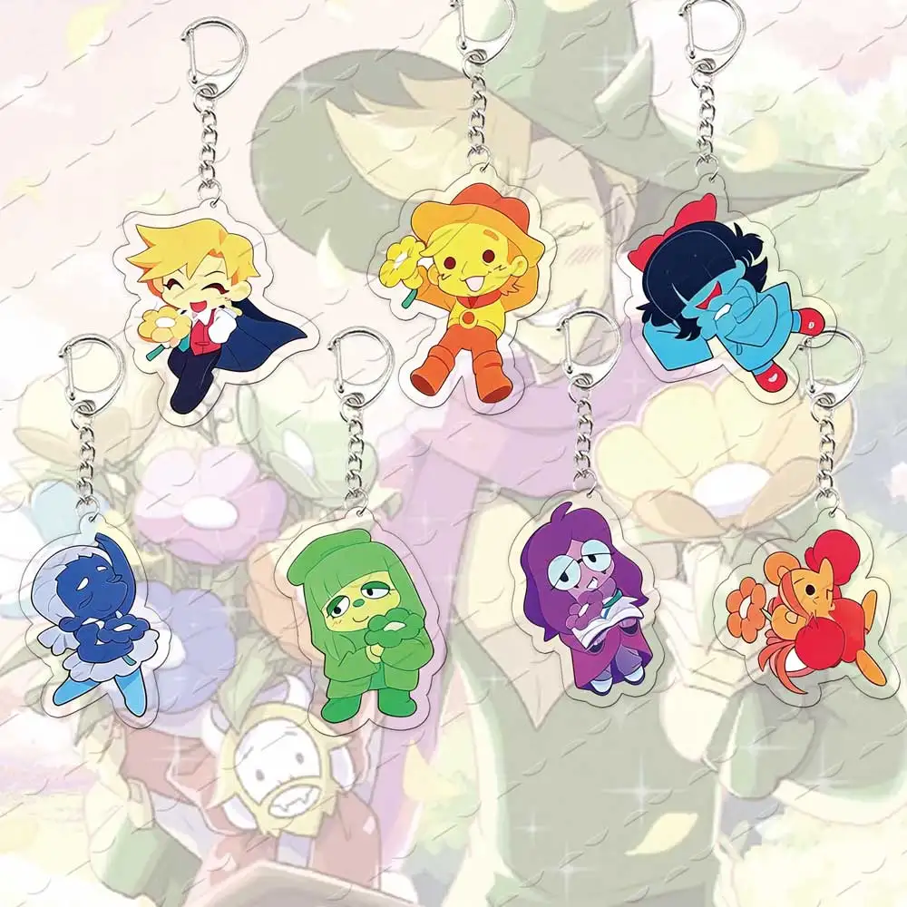 Video Game Deltarune Chapter 5 Keychain Flowers Kris Susie Ralsei Charm Keychains for Accessorie bag Pendant Game Fans Gift