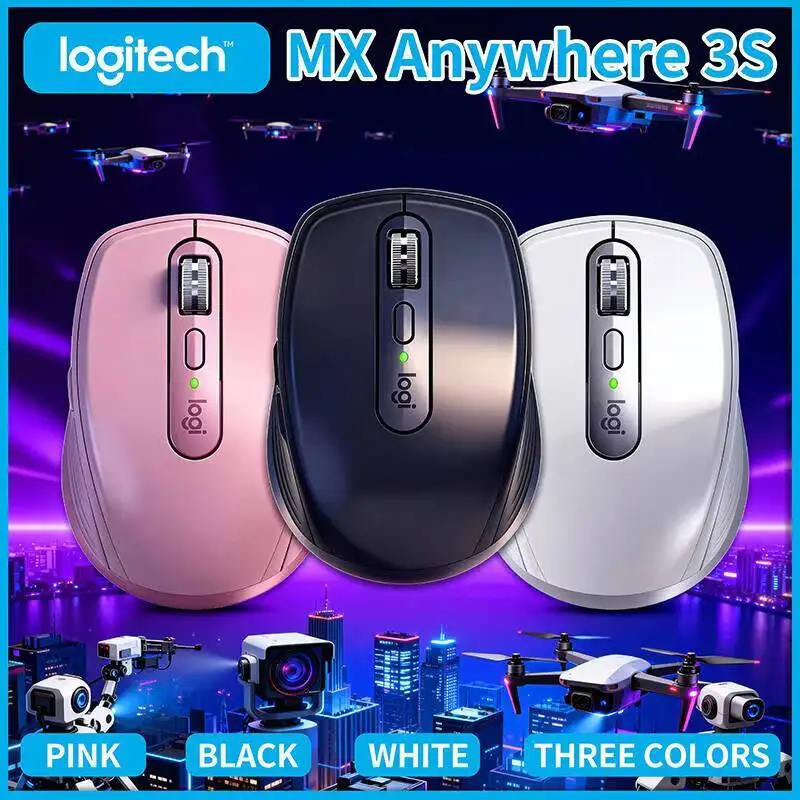 

Ergonomic Wireless MX Anywhere 3S - 8K DPI, MagSpeed Wheel, Anti-Slip Grip, Great for Pet Home Visit & Clinic Desk Work