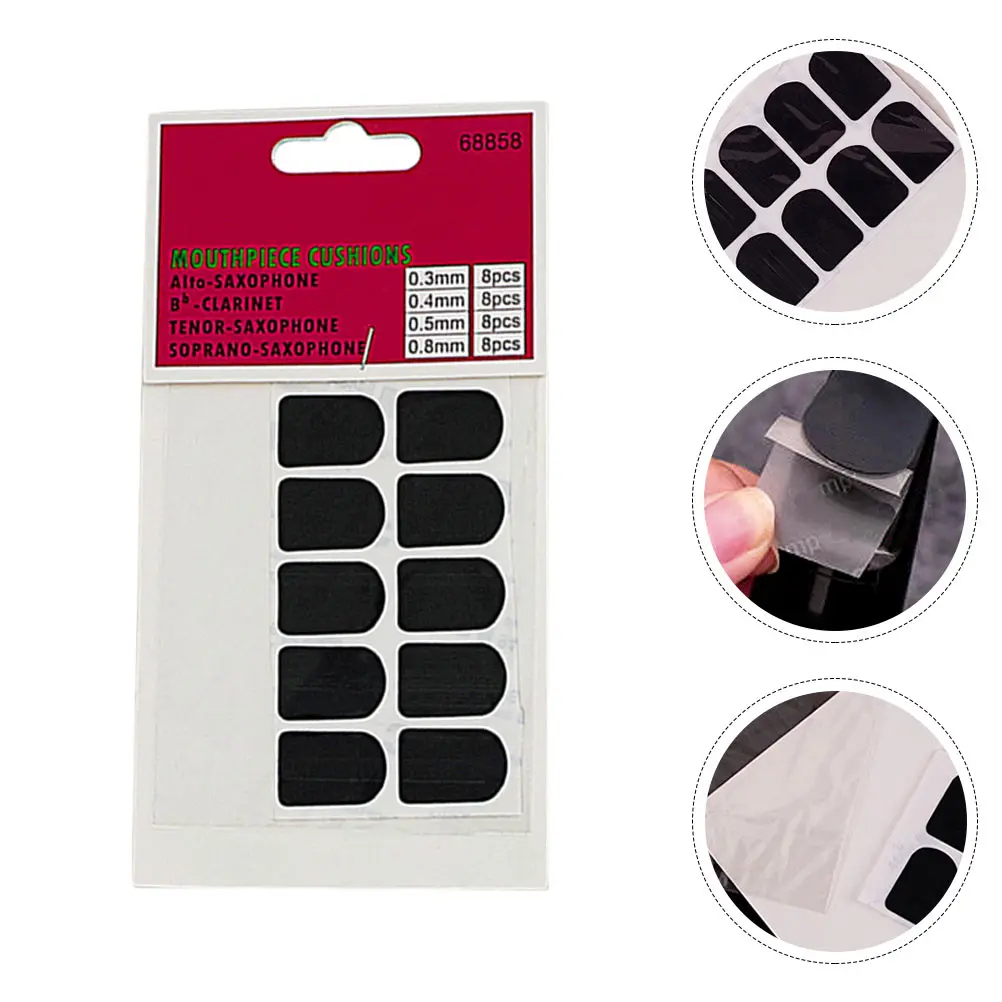 

10 pcs Saxophone Tooth Pad Mouthpiece Cushions Silicone Gel Alto Elastic Sound Insulation Odorless Lightweight Durable
