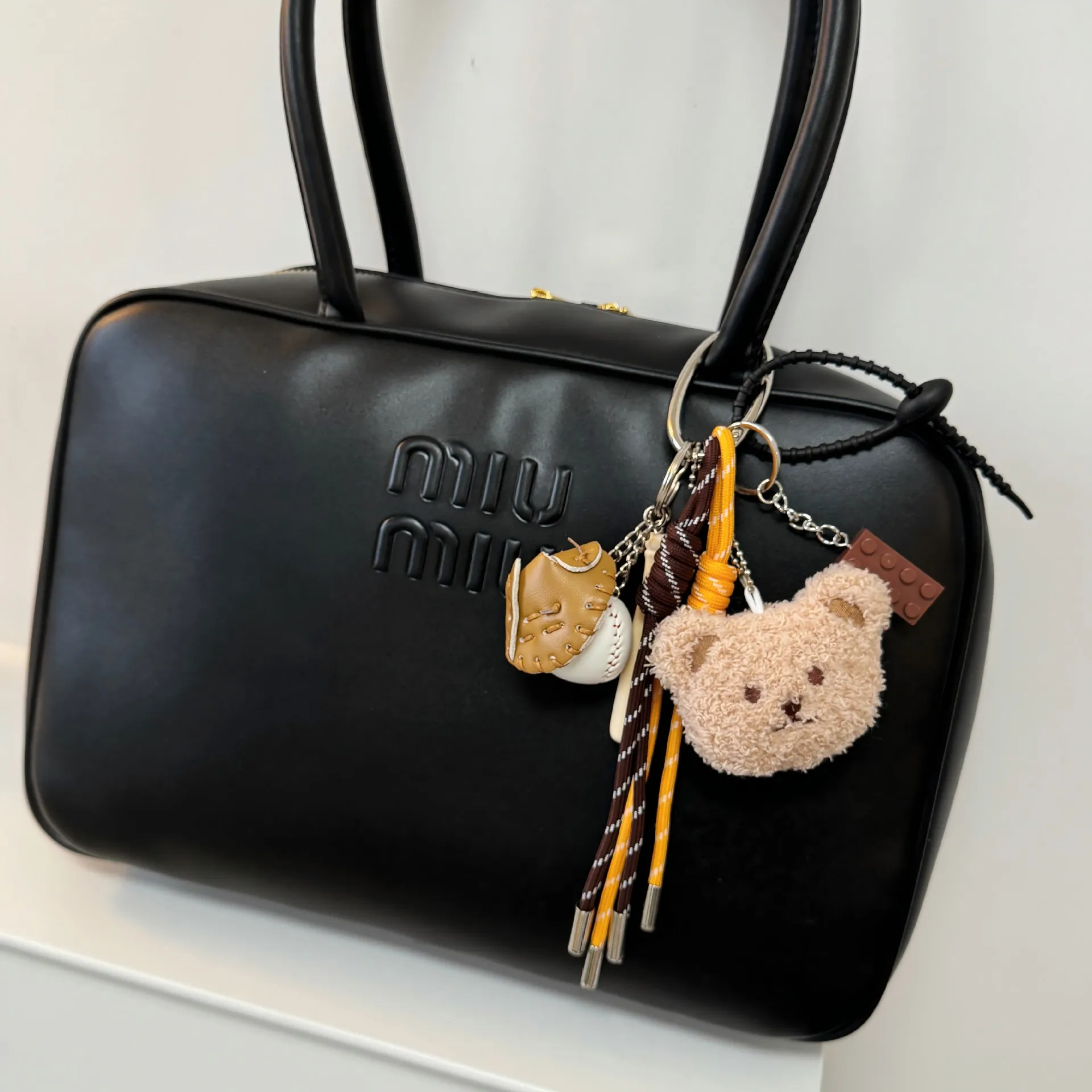 Ins style keychain Animal series backpack pendant Handmade woven rope DIY cute hanging decoration