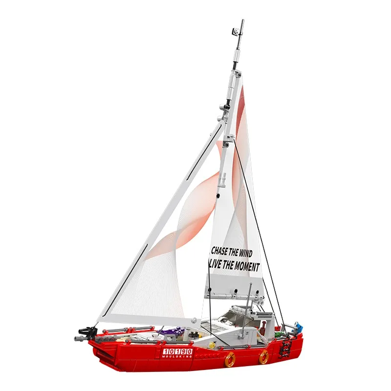 Katamaran Baustein Modell Boot Dekompression Montage Kit Holz Segelboot Spielzeug Ornamente Kreative Junge Geschenk