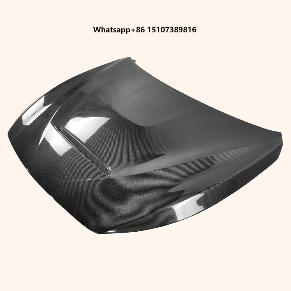 For Q50 14-21 GTS Style Carbon Fiber Vented Cooling Front Bumper Hood Bonnet