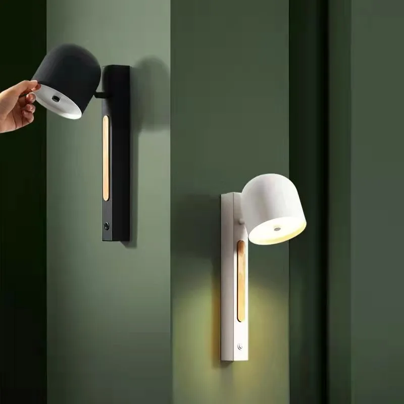Nordic Creative Iron Wall Lamp Modern Rotating LED Wall Lights Living Room Bedhead Study Room desk Lamp Home Lighting Fixtures