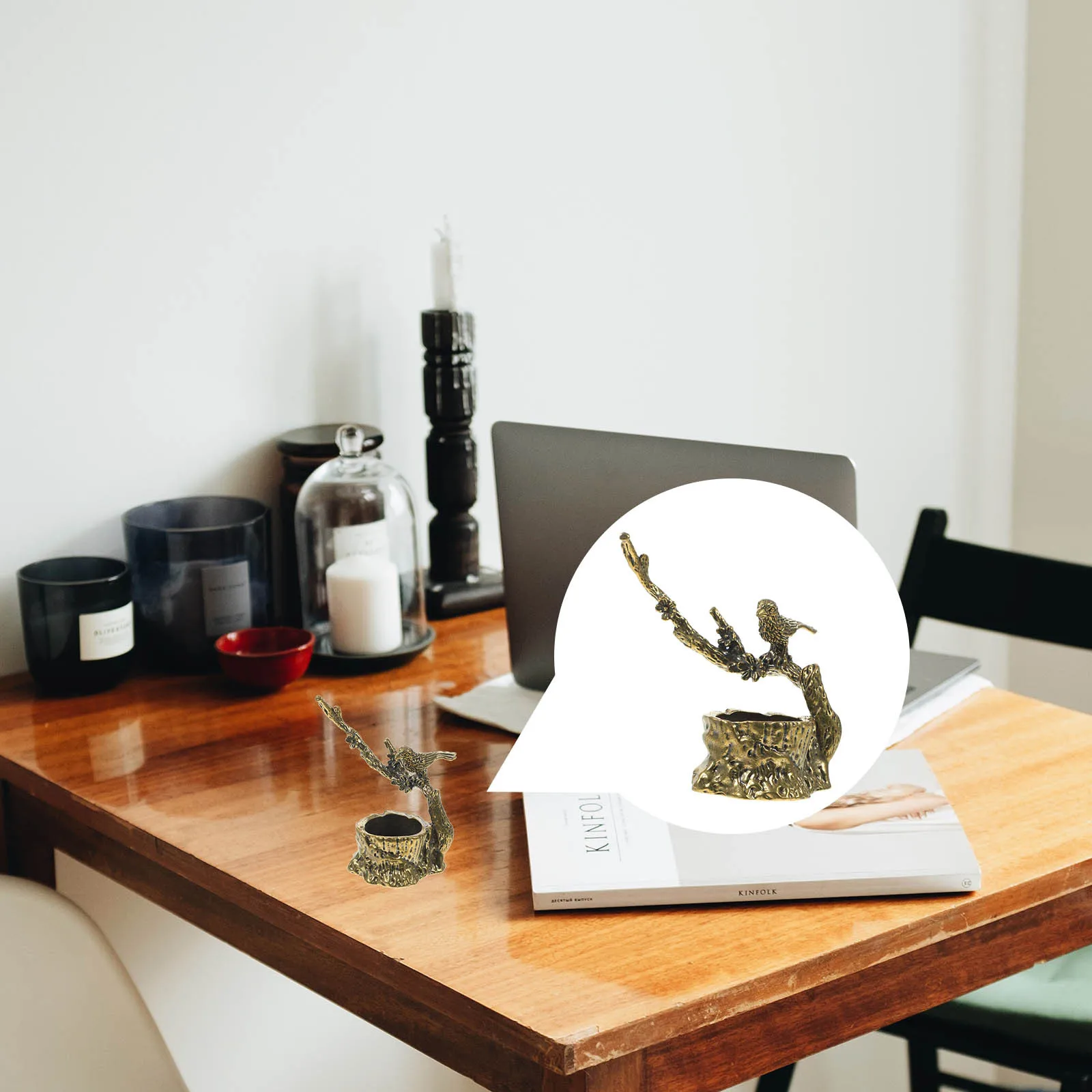 

Vintage Copper On Branch Metal Craft Decor For Desktop Table Shelf Indoor Home Office Metal Bird On Branch Decor Animal Ornament