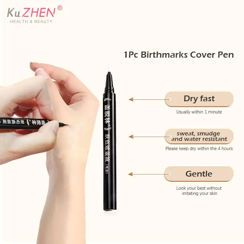 Vitiligo Leukoderma Birthmarks Cover Pen Women Men Face Discolored Skin Vitiligo Patche Makeup Waterproof Concealer Cream Liquid