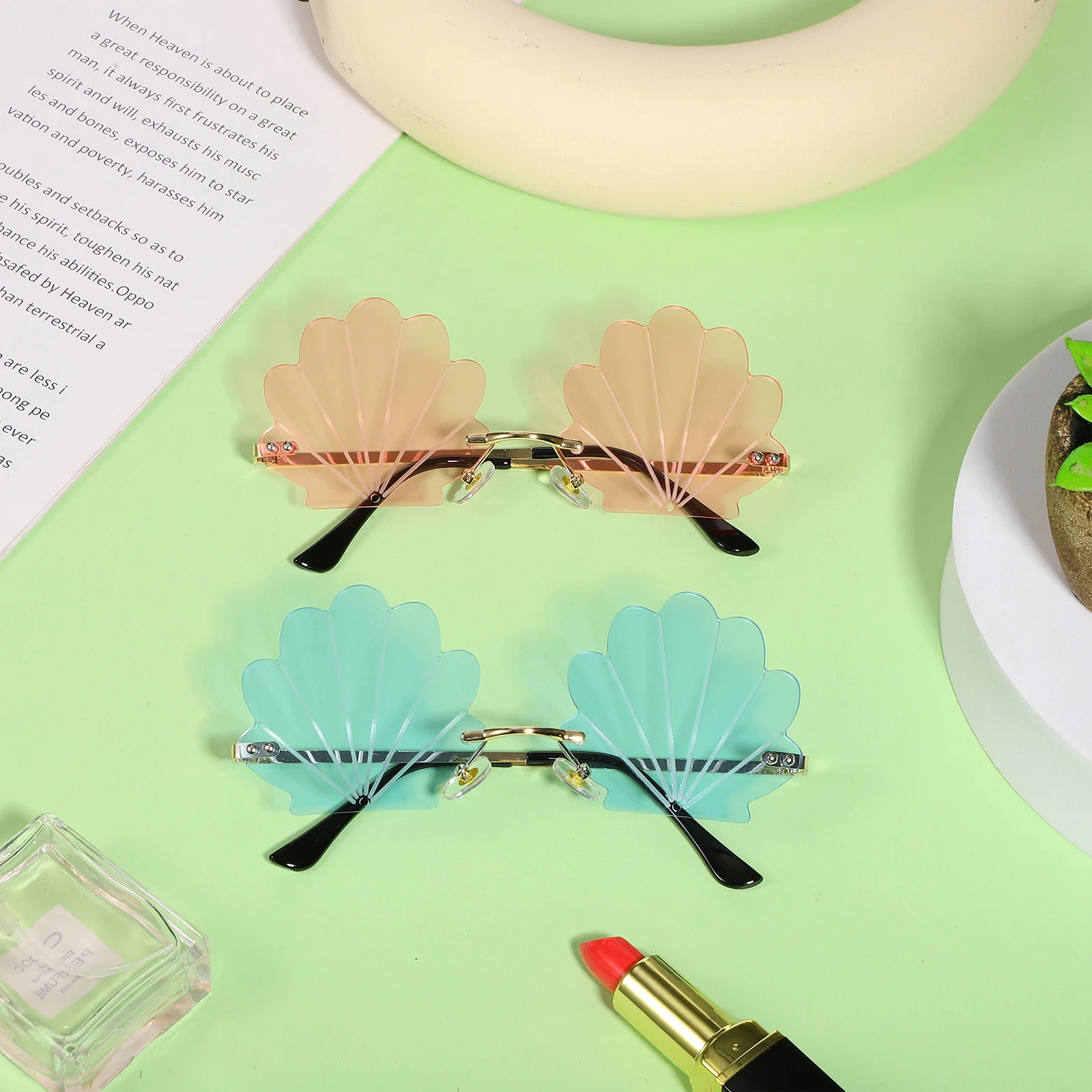 

2 Pairs Eyewear Party Eyeglasses Shell Sunglasses Fits Fancy Glasses Most Funky Sunglasses Rimless Glasses Faces