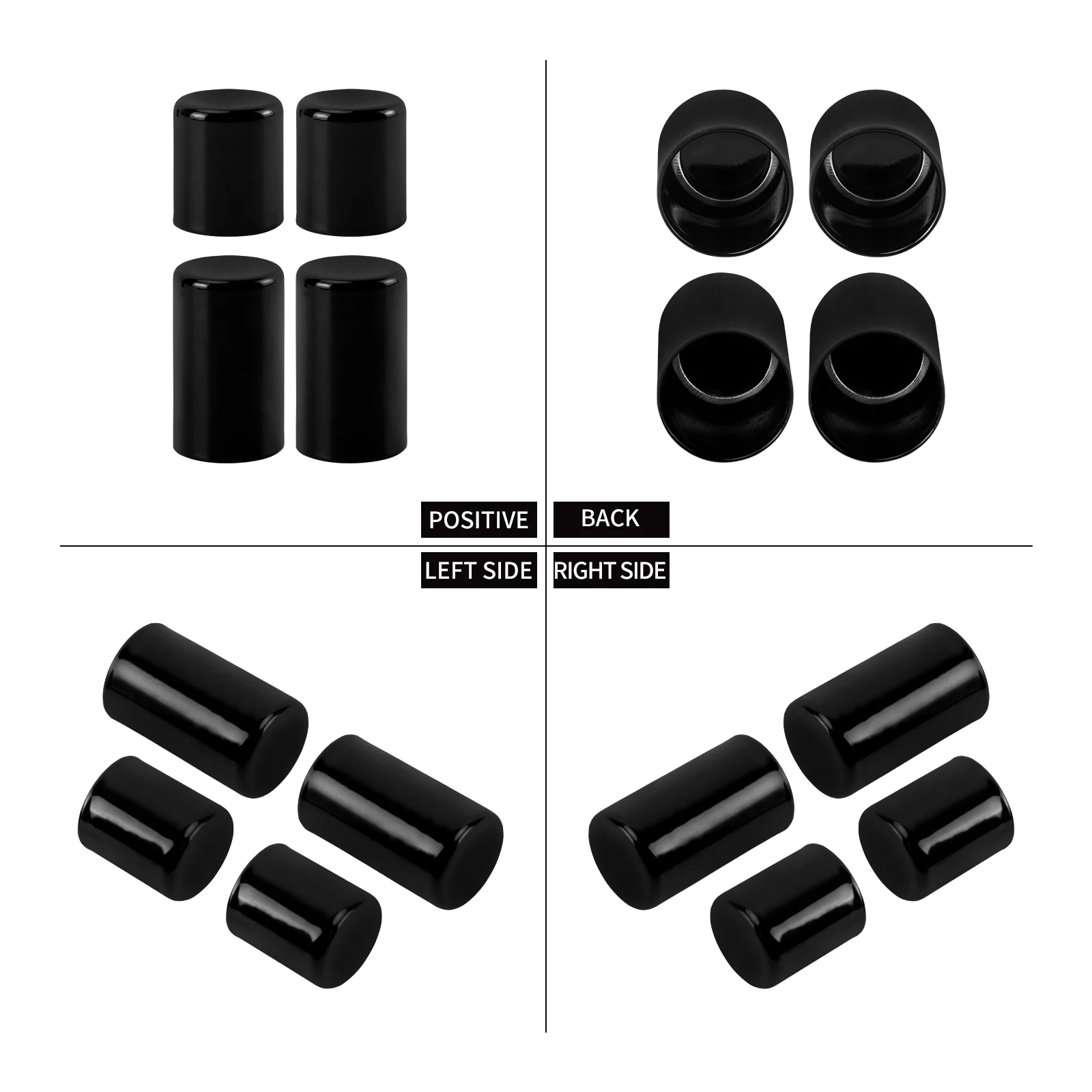 Motorcycle 4Pcs Docking Hardware Point Cover Kit For Harley Touring 2009-2023 Road King Street Electra Glide Ultra Limited FLTR