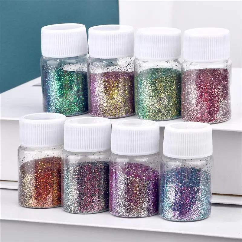 Relleno de resina epoxi holográfica hexagonal, copos de relleno de resina epoxi, lentejuelas brillantes láser para rellenos de Arte de uñas de resina epoxi DIY, 10g