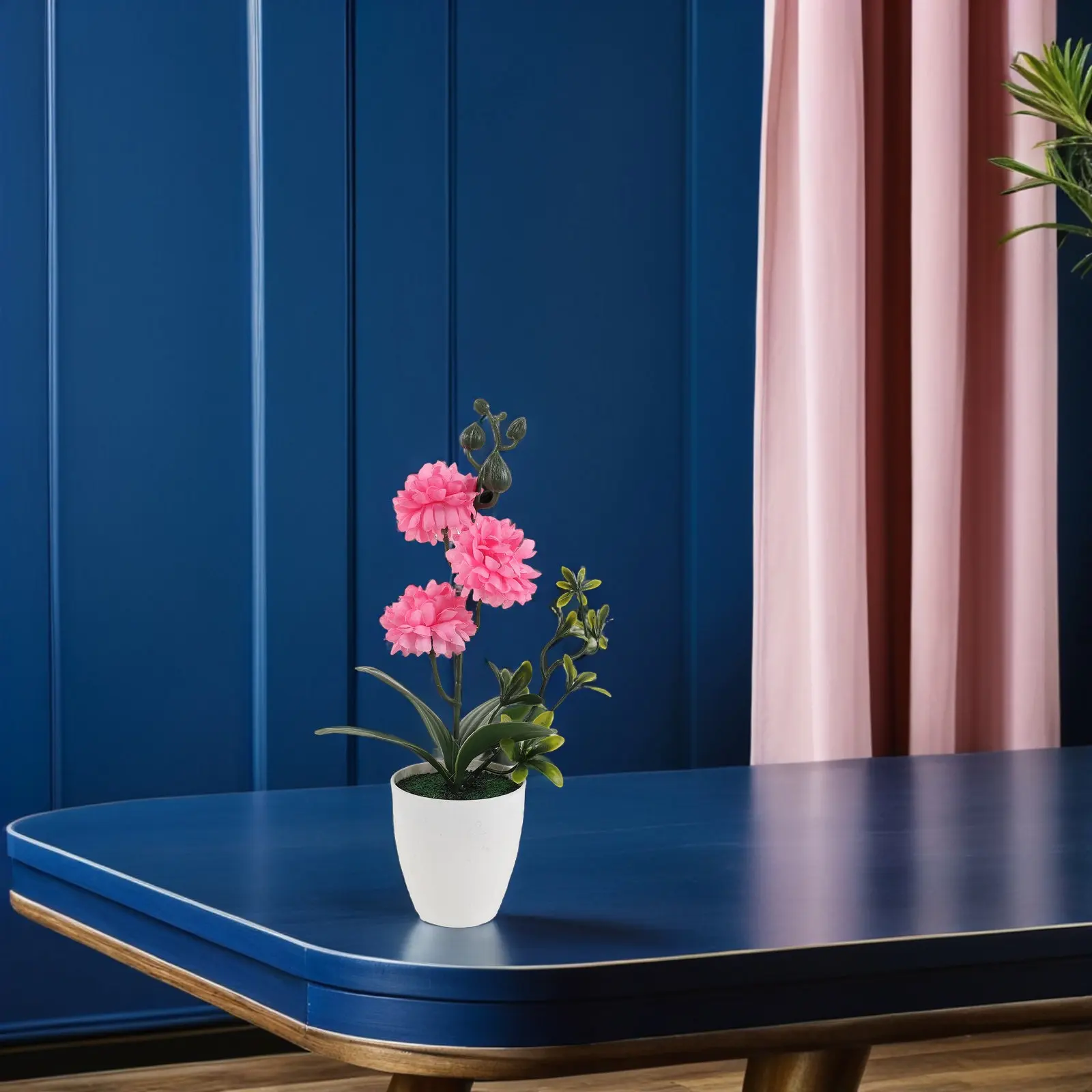 

5 шт. Искусственные хризантемы в горшках, реалистичные искусственные цветы для декора дома и офиса, имитация маленьких цветочных композиций