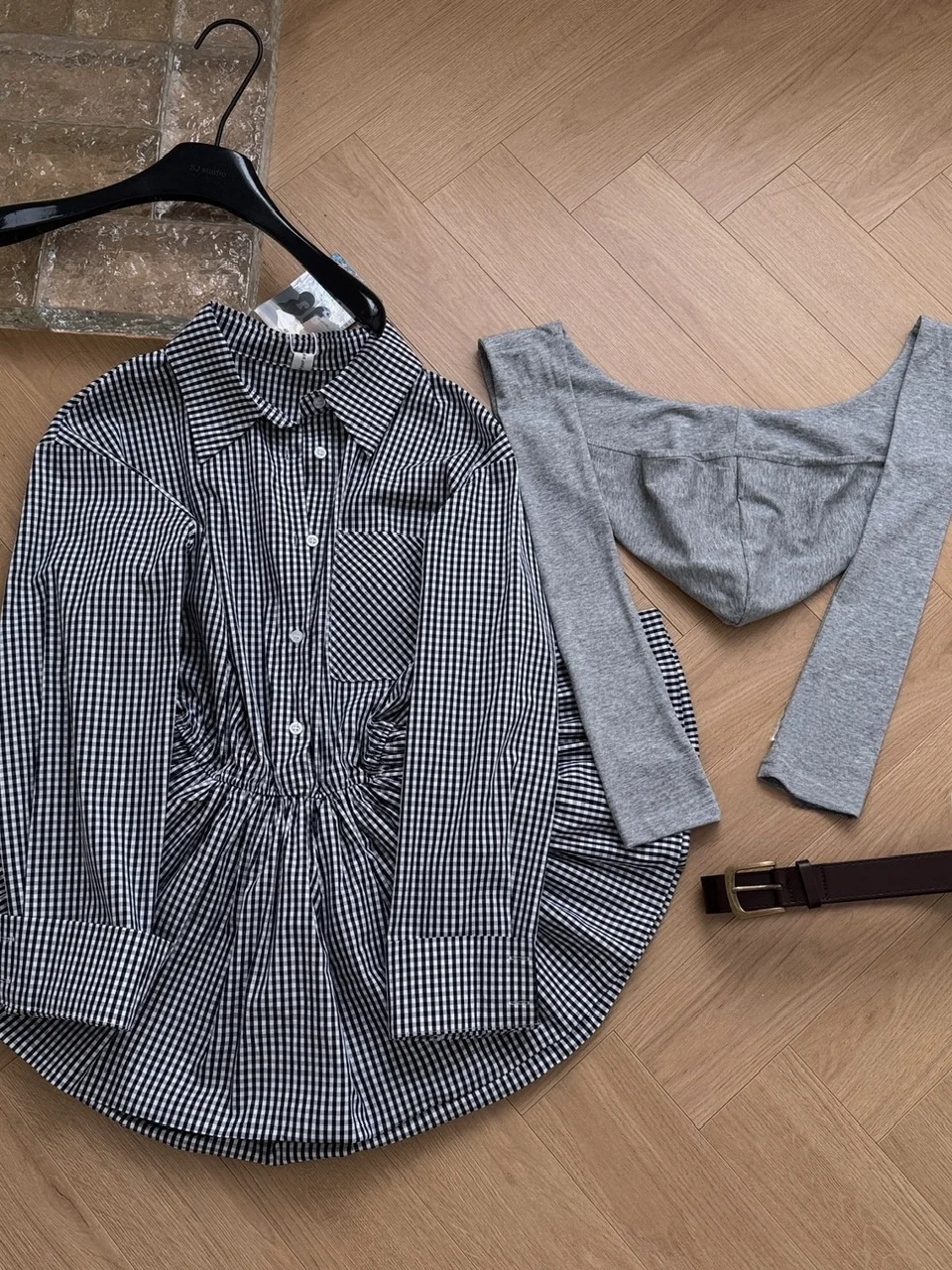 Mujer de principios de otoño Faion adelgazante largo Sve Plaid Puffy Dr tejido envolvente cintura ceñida Midi Dr