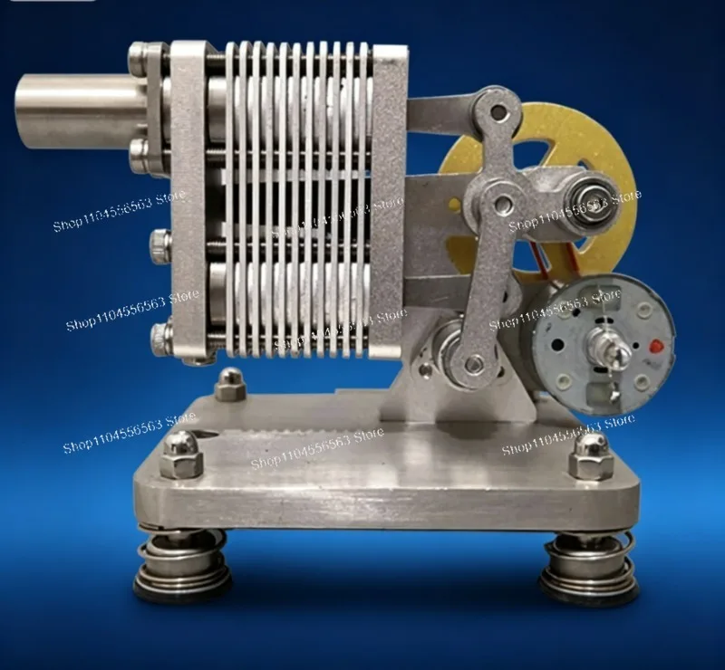 Full Metal Stirling Engine Model: Physics Steam Science Educational Engine Kit – External Combustion Toy Gift for Men