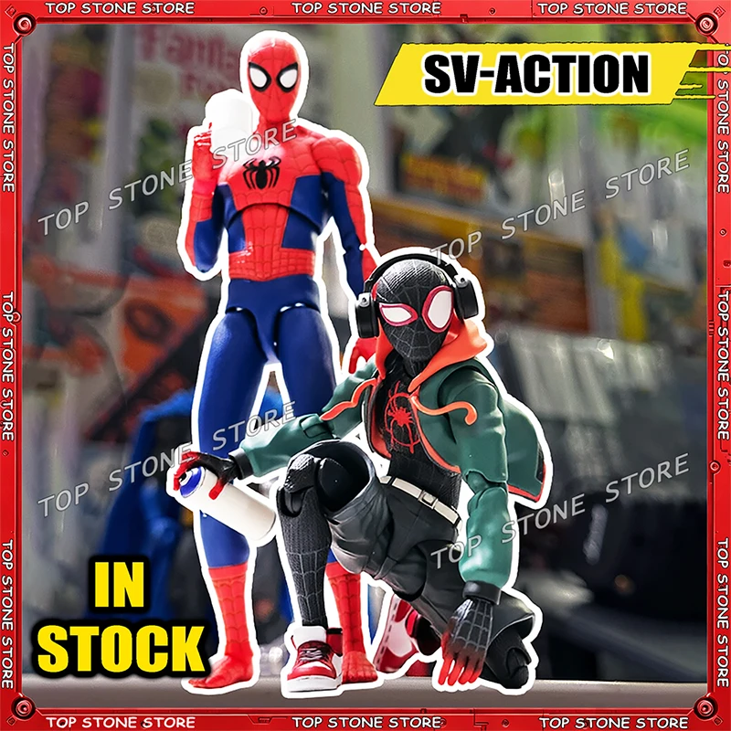 

Sv Action Spider Man Miles Morales Action Figure Marvel Spiderman Into the Spider Verse Figures Sentinel Peter Parker Model Toys