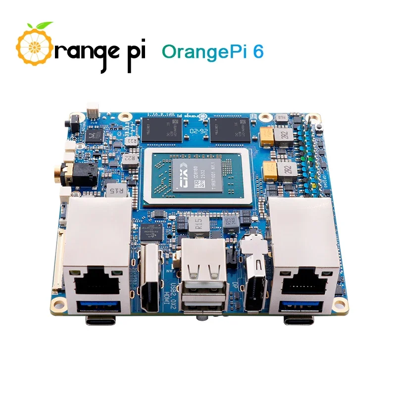 VivaOrange Pi 6 8G+Cooler, DDR5 CIX SoC Mini PC M2 NVME SSD 45TOPS NPU Single Board Computer Run Linux/Android/Windows/ROS2 OS