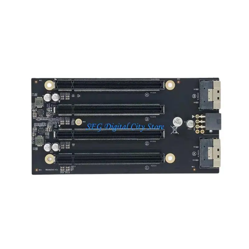 U75B Server PCIe4.0 X4X4X4X4 Extension Card Supporting 4 Single Slot Devices Using Strong Tg170 Wiring Base