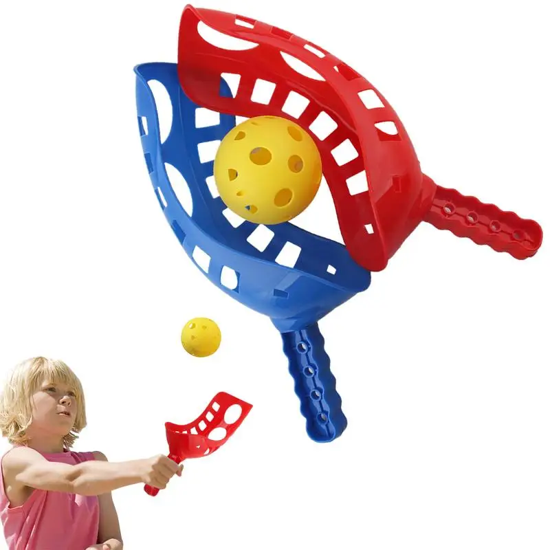 Scoop Ball Set h2pcs Scoop Ball Spiel Scoop Toss & Catch Set Outdoor Sport Beach Spiel für Kinder Outdoor Interactive Ball