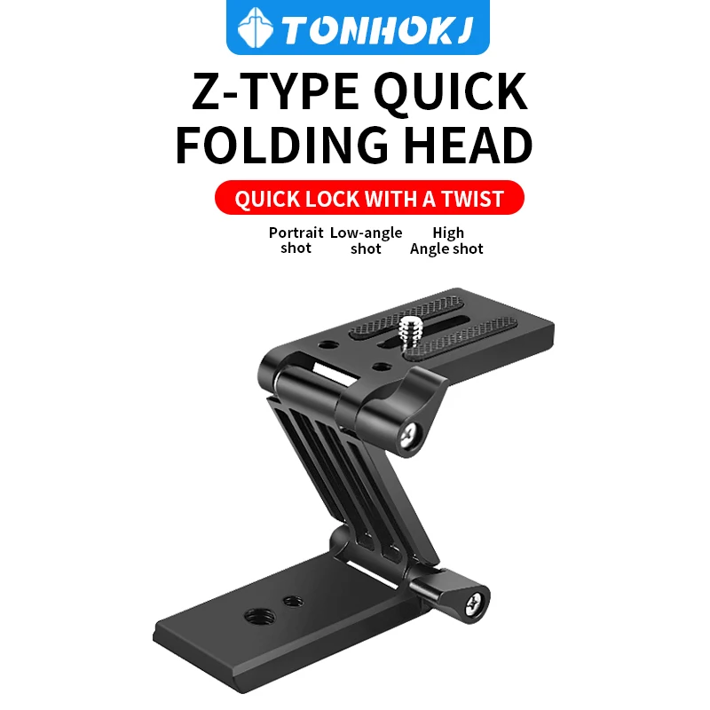 

Z Type Quick Folding Tripod Slider Shape Head Bracket Mounting Stabilizer Gimbal Release Plate， Cellphone Tripod Head Mounting