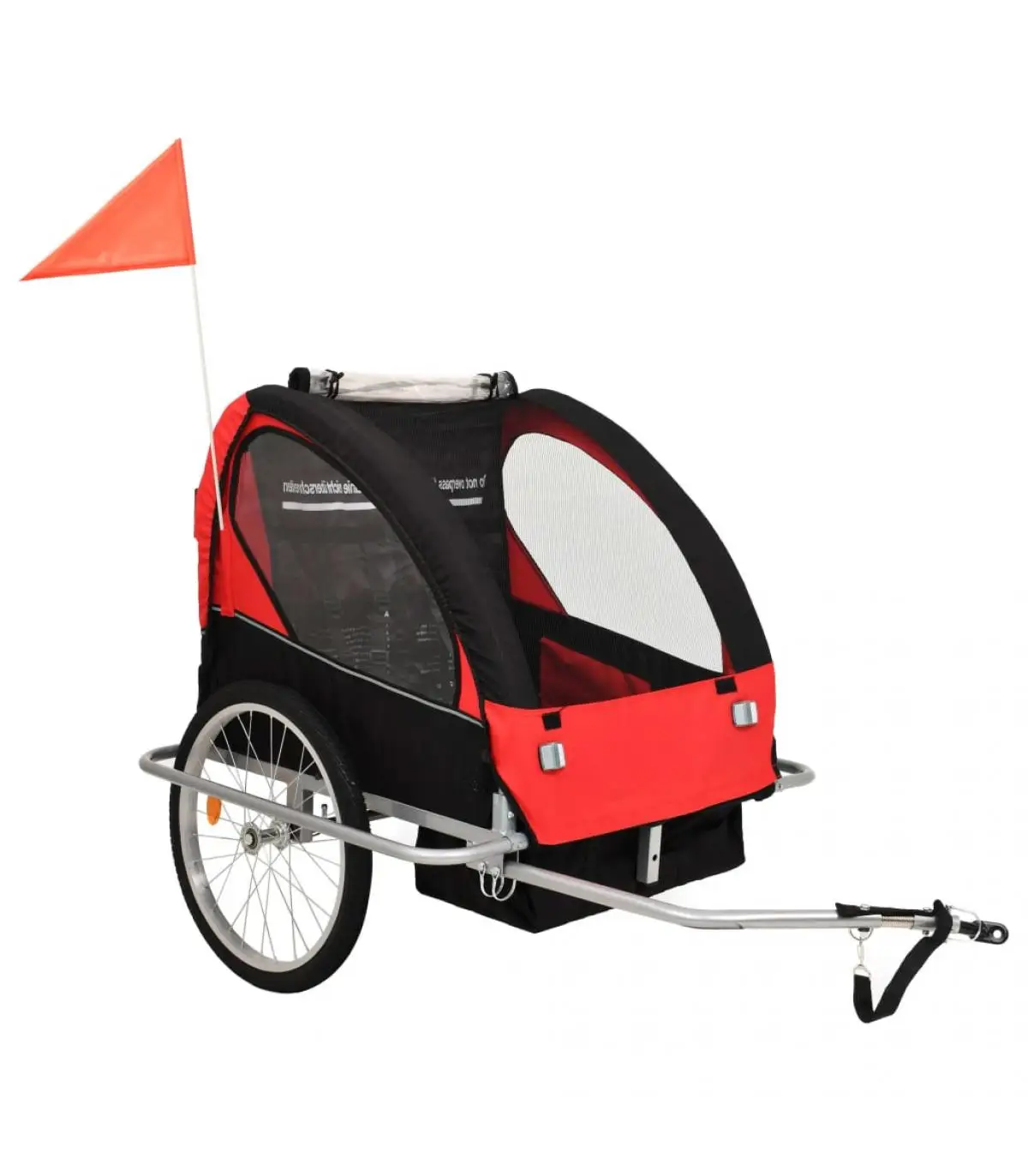 2-in-1 Black red bicycle trailer and stroller bicycle trailers for children