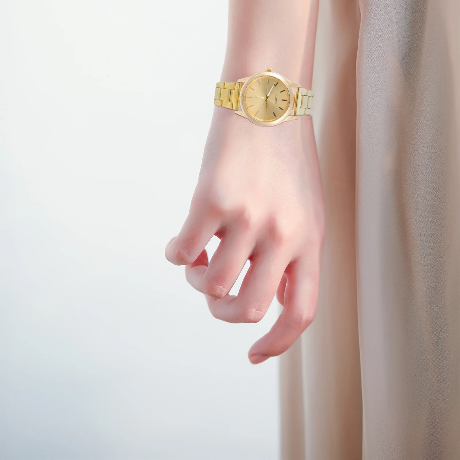 

Women'S Stainless Steel Quartz Watch Gold Elegant Fashion Dress Wristwatch For Business Daily Use Fashion Quartz Watch