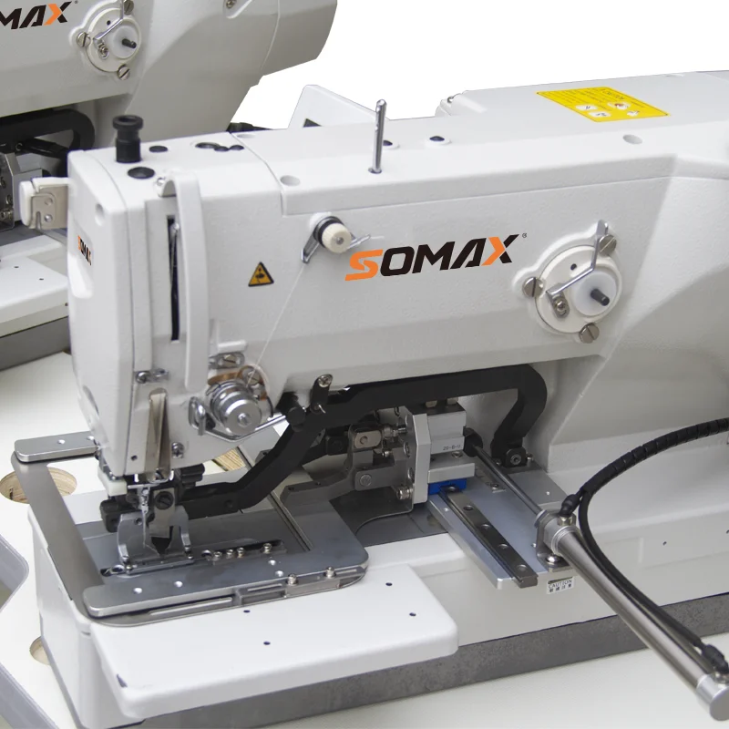 SOMAX SM-11 Macchina per abbottonare la cintura automatica per abbigliamento sportivo a doppia testa con occhiello dritto per cucire motore a prezzo economico