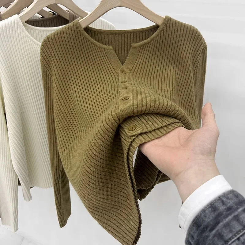 Cardigan lavorato a maglia francese di fascia alta da donna primavera e autunno morbida giacca maglione con spalle cerose con fondo e top sottile