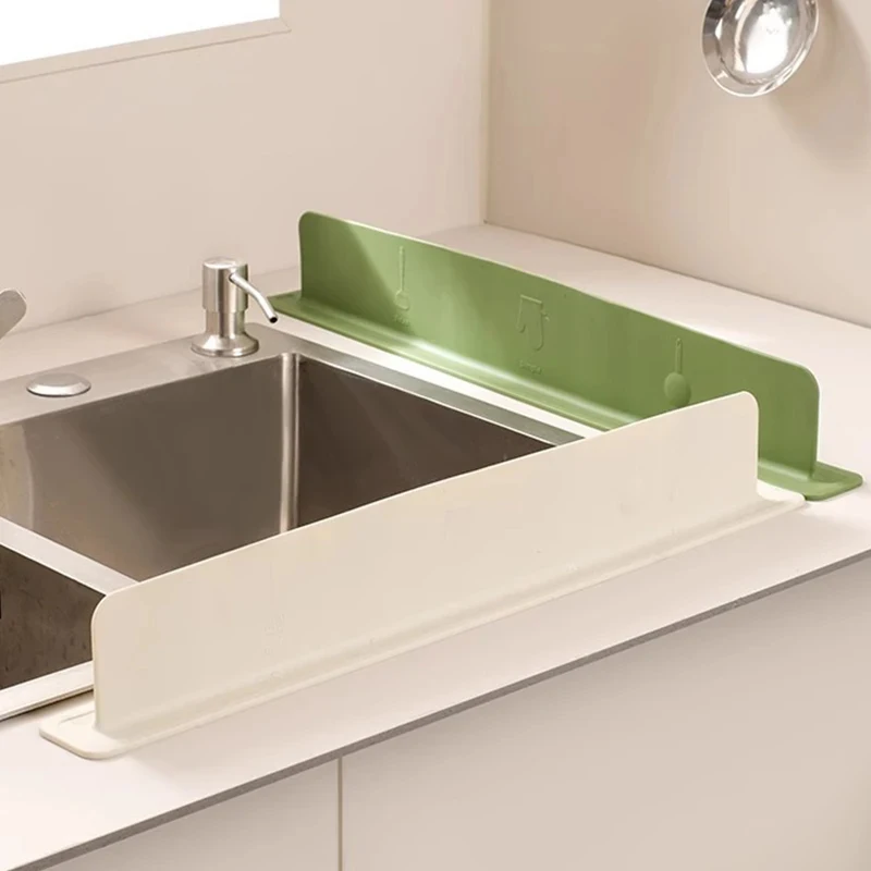 1 Stück Silikon-Spülbeckenschutz, Spritzschutz, Ölabweisend mit Saugnapf, Wasserbarriere für Pool, Küchenzubehör, Wasserblockierplatte