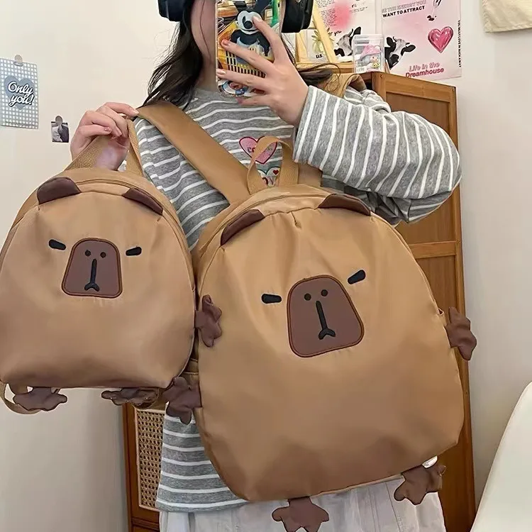 

Backpack, schoolbag, college girl, cute Kapibala backpack, cute, ugly, cute, trendy, capybara backpack, school season