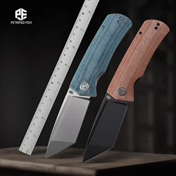 Petrified Fish PFP01T Pocket Hand Tools K110 Steel Blade Ceramics Ball Bearings Folding Knife Flax Handle Outdoor Hunting EDC